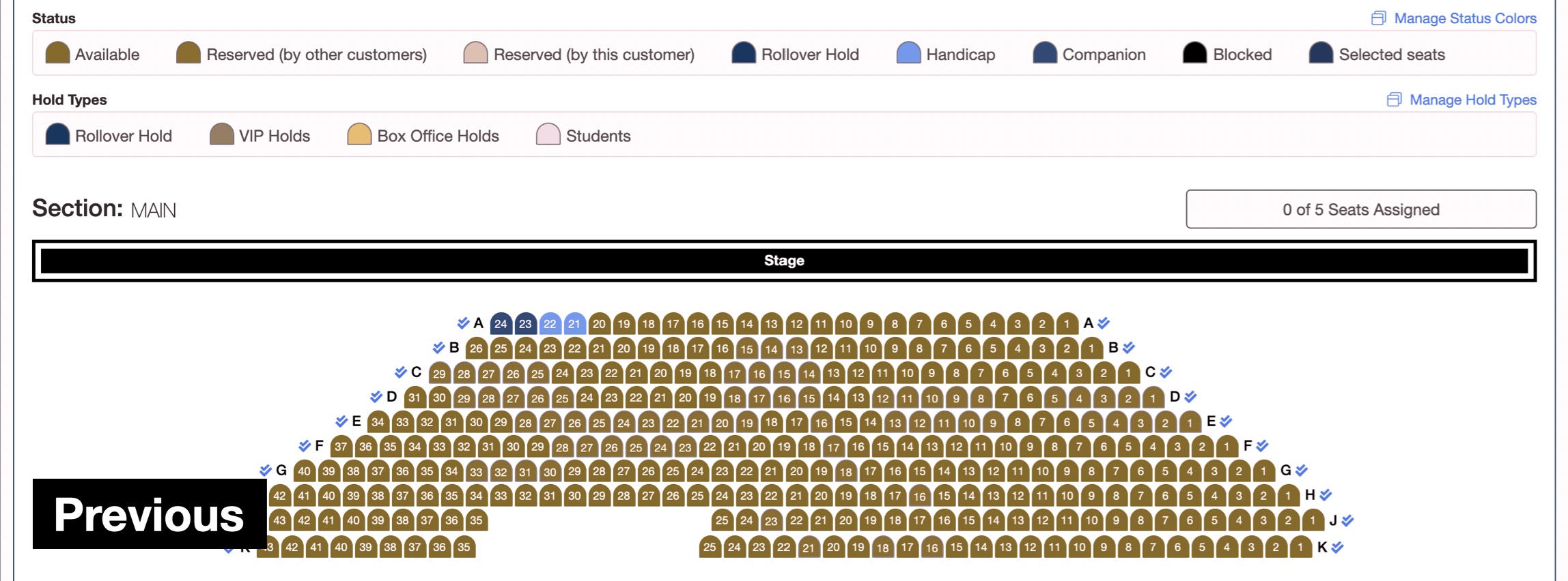 Previous design — red/green colorblind simulation