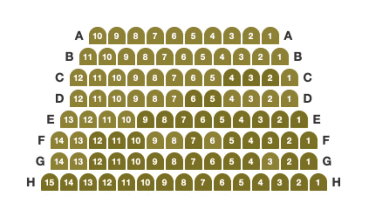 Updated seating chart — Protanopia (red/green)