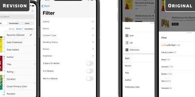 Improved filter and sort options