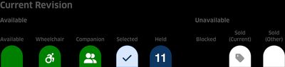 Current seat icon design