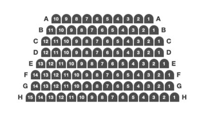 Updated seating chart — Achromatopsia (monochromatic)